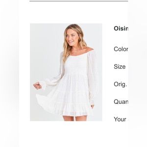 Altard state white dress with gold and silver metallic details